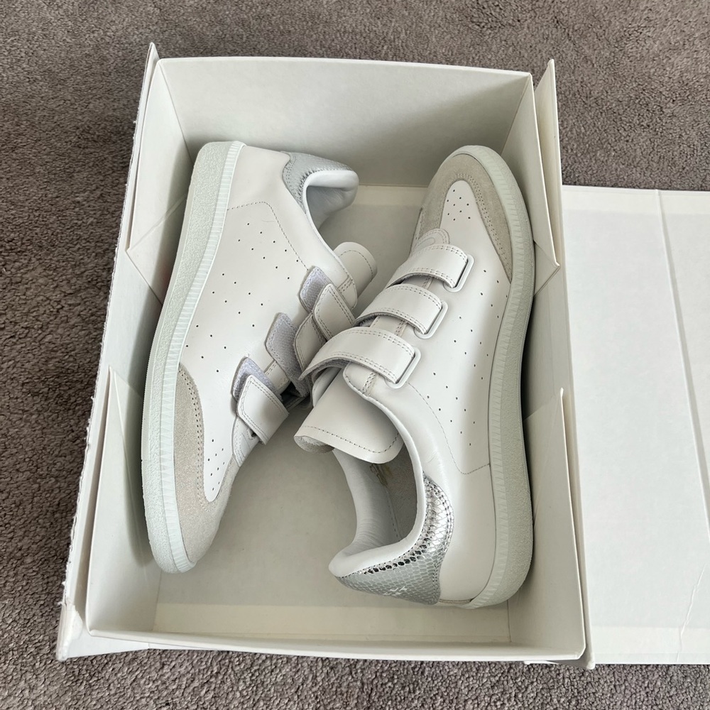 Isabel marant season classic BETH LEATHER SNEAKERS - Picture 3 of 15